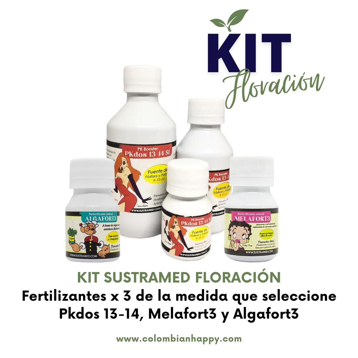 Sustrapack Floración Suplementos - Fertilizantes x 3