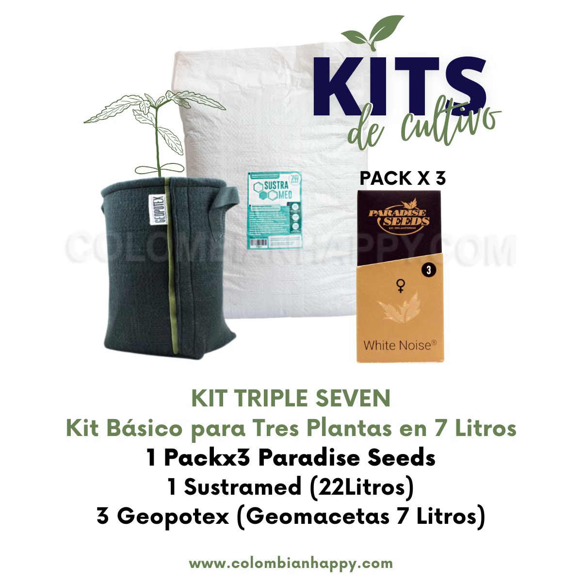 Kit Triple con Paradise seeds