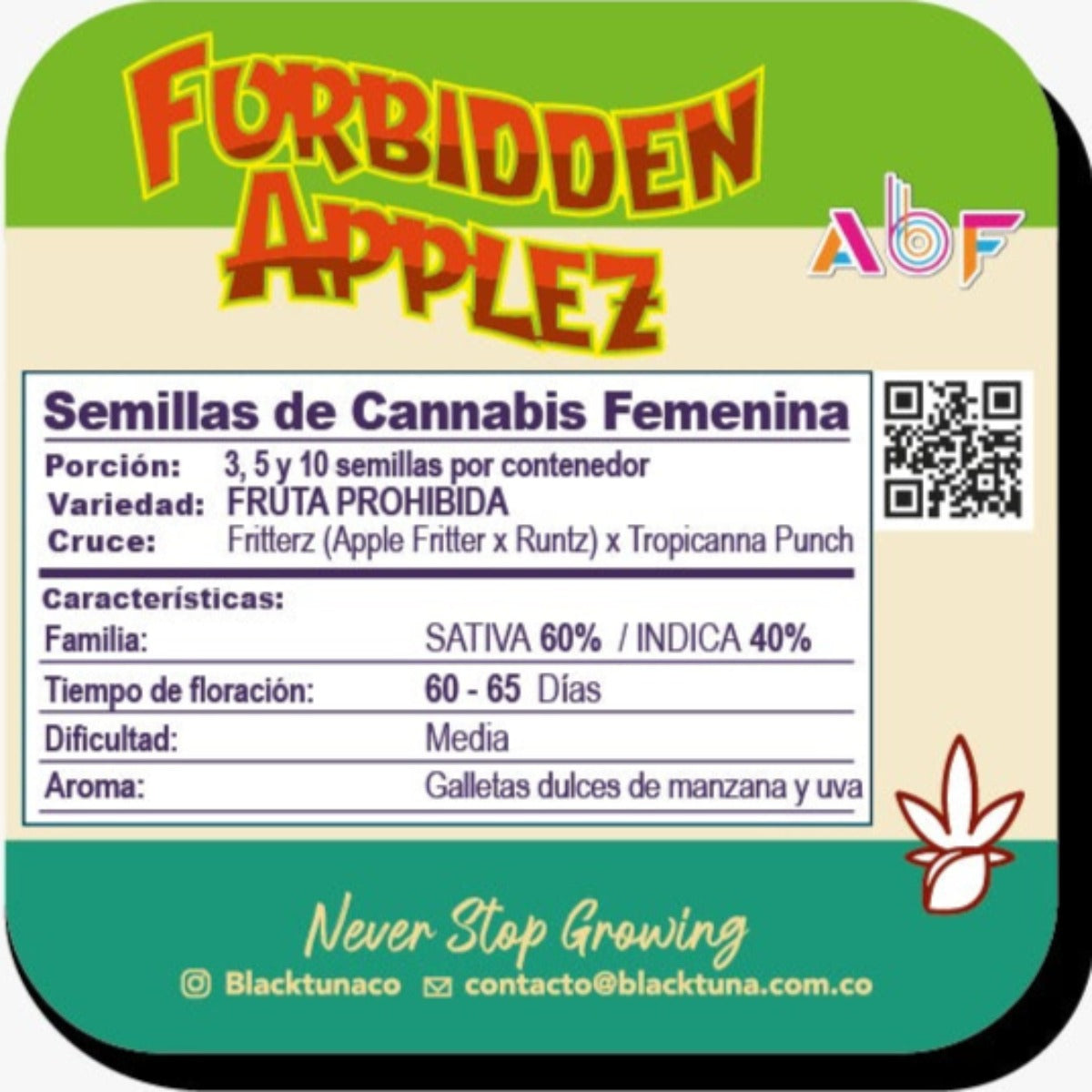 Forbidden Applez Feminizada - Black Tuna - Pack x 3