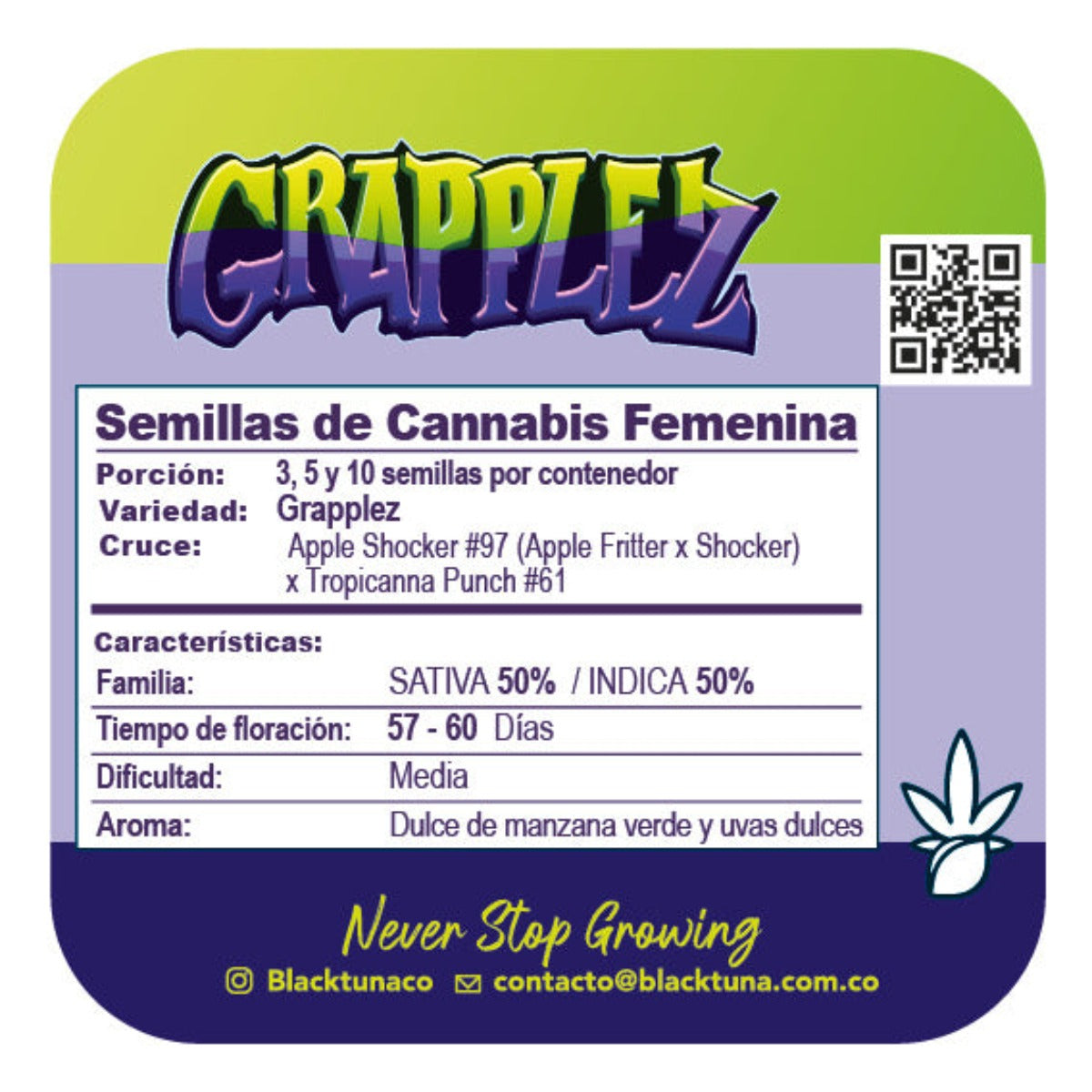 Grapplez Feminizada - Black Tuna - Pack x 3