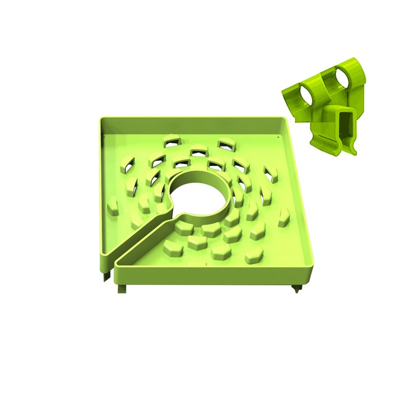 Ideal para el sistema de riego por goteo. Asegura un riego uniforme, los clips comprados por separado se pueden usar para unir líneas de alimentación por goteo. -Apilable. Reutilizable BPA y plástico sin plomo. -Sistema de desbordamiento incorporado donde el exceso de agua y nutrientes se entregan directamente al cepellón.