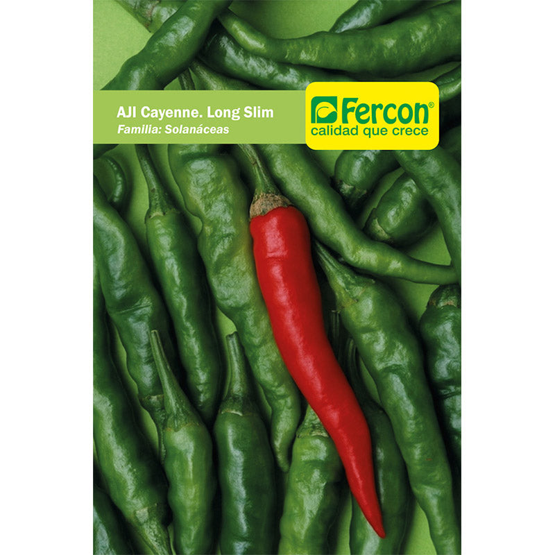 AJÍ CAYENNE. Long Slim - Solanáceas - Semillas de Fercón