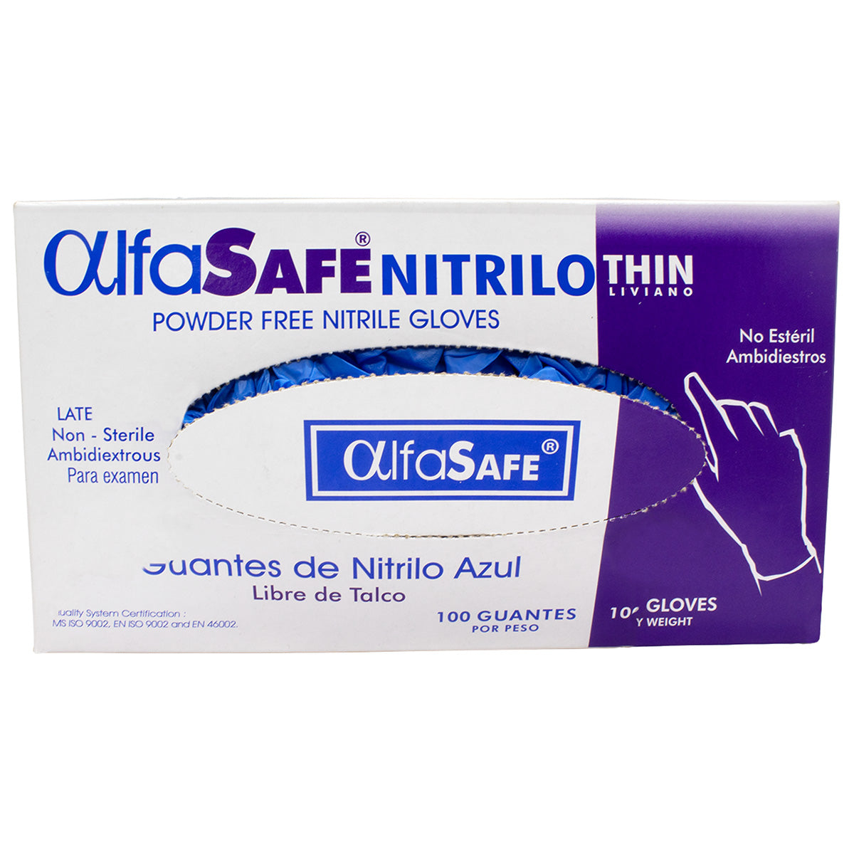 Guantes de Exámen en Nitrilo  (1 Par)