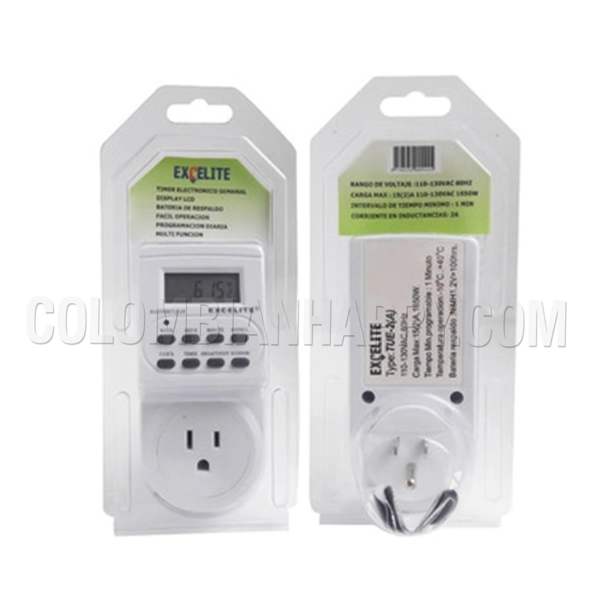 Timer electrónico (110V) - Temporizador con polo tierra