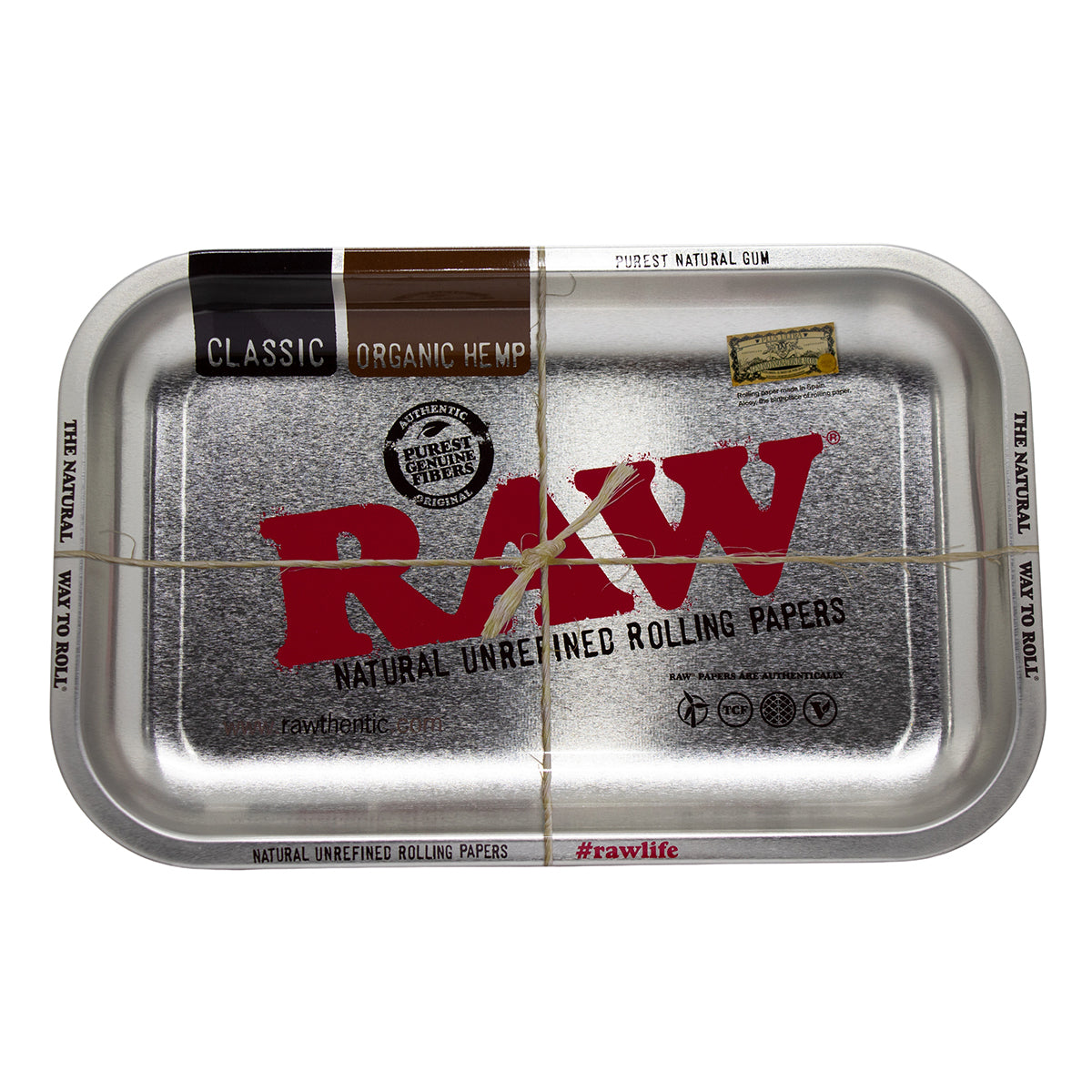 Bandeja Mediana Metálica - RAW metal Rolling tray ( Largo 27,5 Cm - An