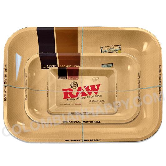 Bandeja Mini – RAW Tamaño mini en centímetros: 18cm x 12.5cm x 1.5cm Mini en pulgadas: 7.25″ x 5″ x 0.6″ Diferentes motivos que puedes escoger