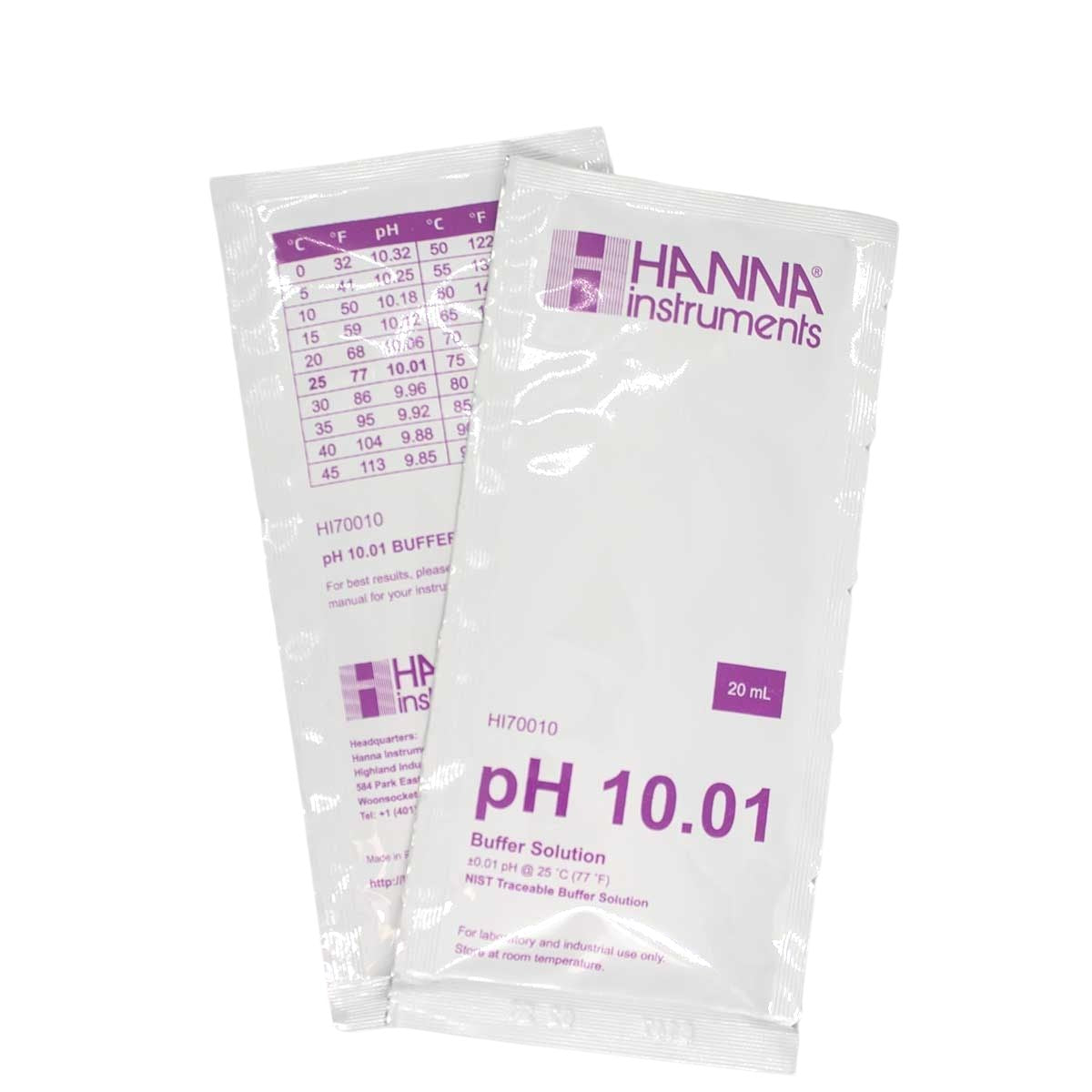 Solución de calibración HI70010P PH 10.01 – Sobre 20 ml