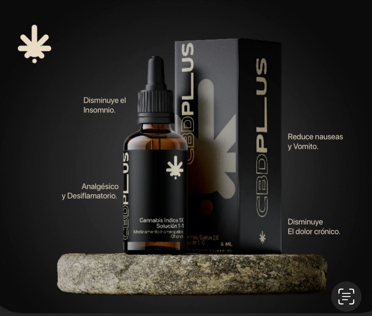 CBD 1:1 Plus Black - Cannabis Indica 1x - Cannabisland - Gotas Orales 10ml
