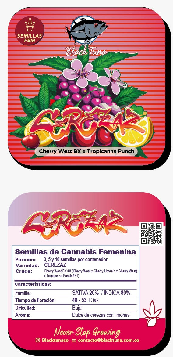 Cerezaz Feminizada - Black Tuna - Pack x 3