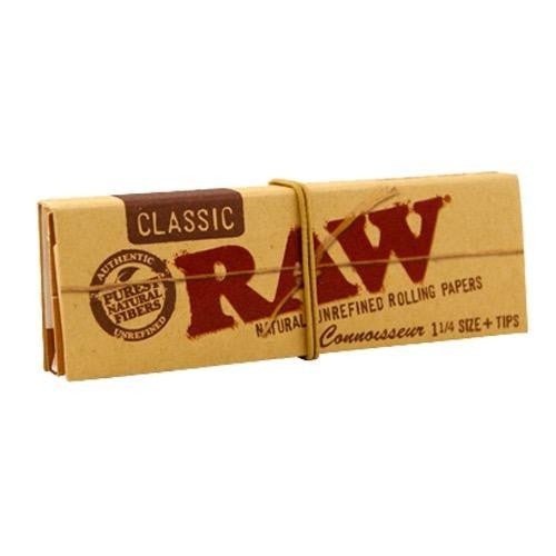 RAW Connoisseur Classic 1 1/4 Size + Tips
