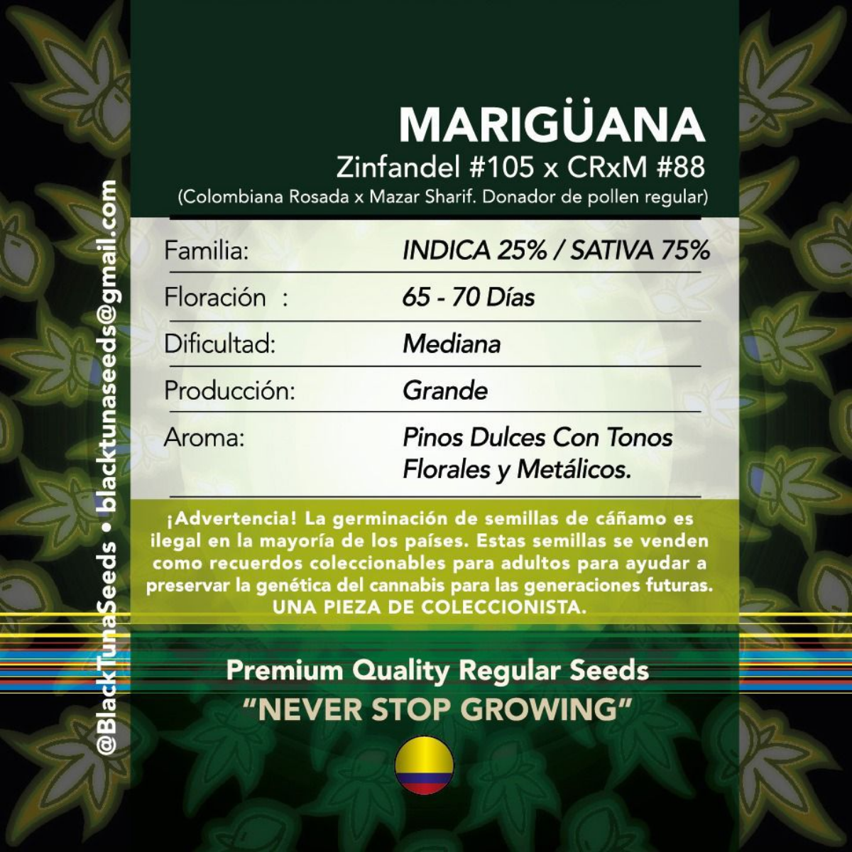 Marigüana Regular - Black Tuna - Pack x 10